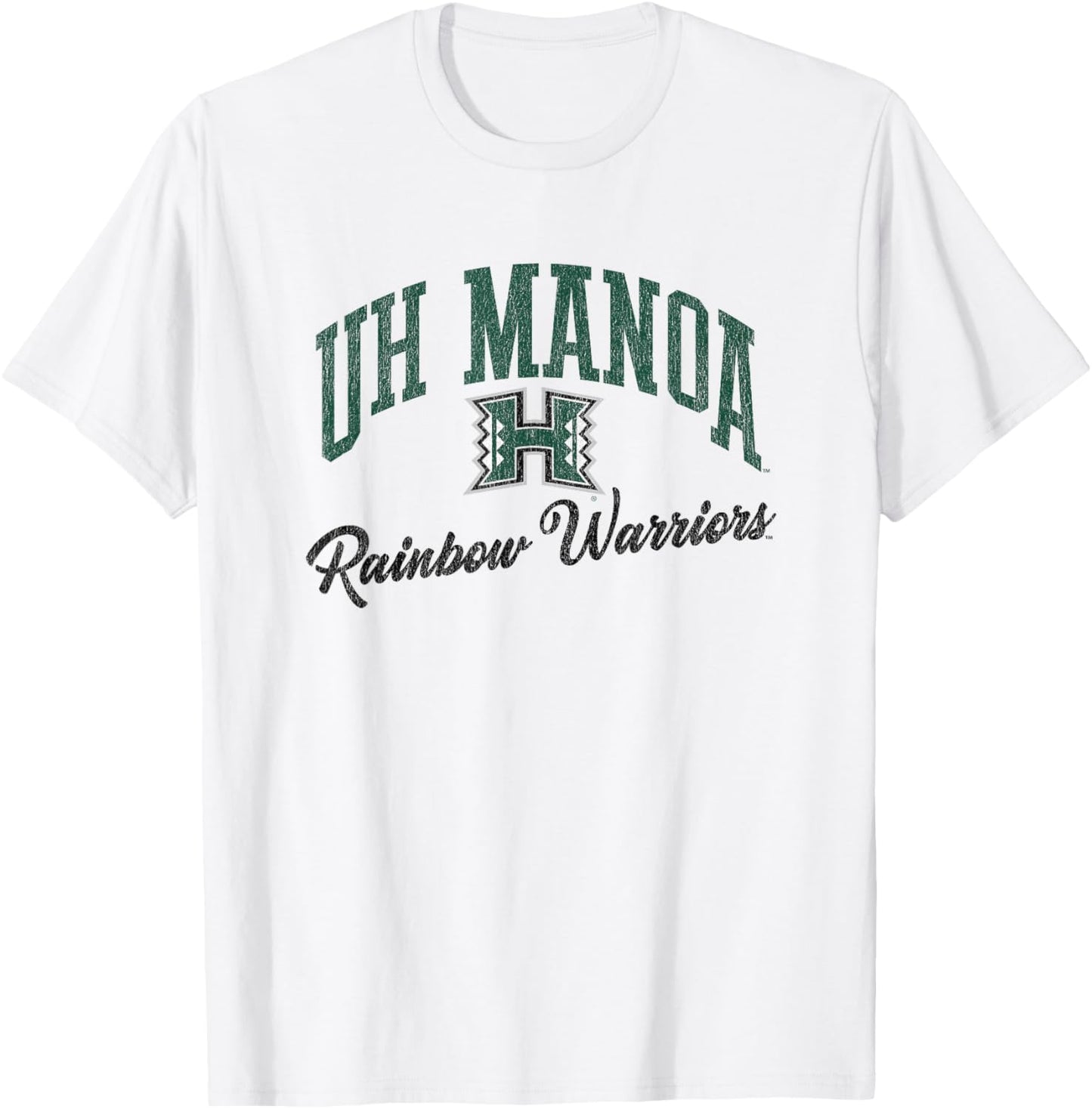 University of Hawaii Rainbow Warriors Archover Script T-Shirt - T-Shirt | White