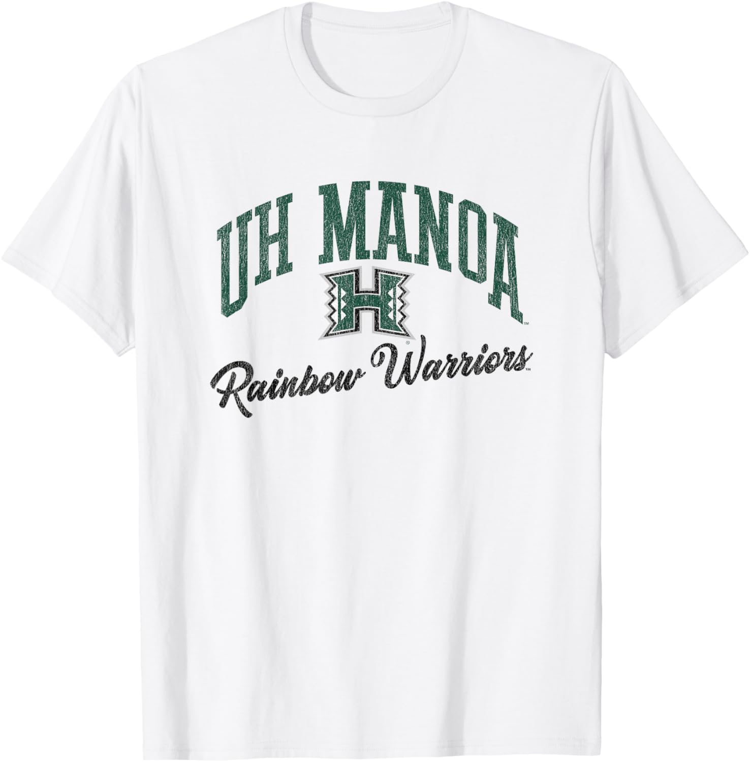University of Hawaii Rainbow Warriors Archover Script T-Shirt - T-Shirt | White