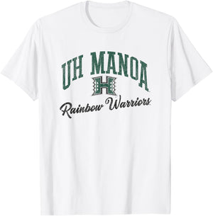 University of Hawaii Rainbow Warriors Archover Script T-Shirt - T-Shirt | White