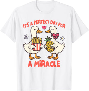IVF Mom Dad Embryo Transfer Day It's A Day for A Miracle T-Shirt - T-Shirt | White