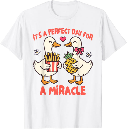 IVF Mom Dad Embryo Transfer Day It's A Day for A Miracle T-Shirt - T-Shirt | White