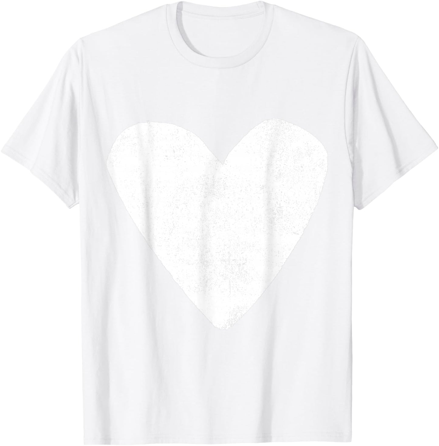 Love Heart White Color Light Blue T-Shirt - T-Shirt | White