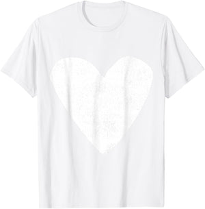 Love Heart White Color Light Blue T-Shirt - T-Shirt | White