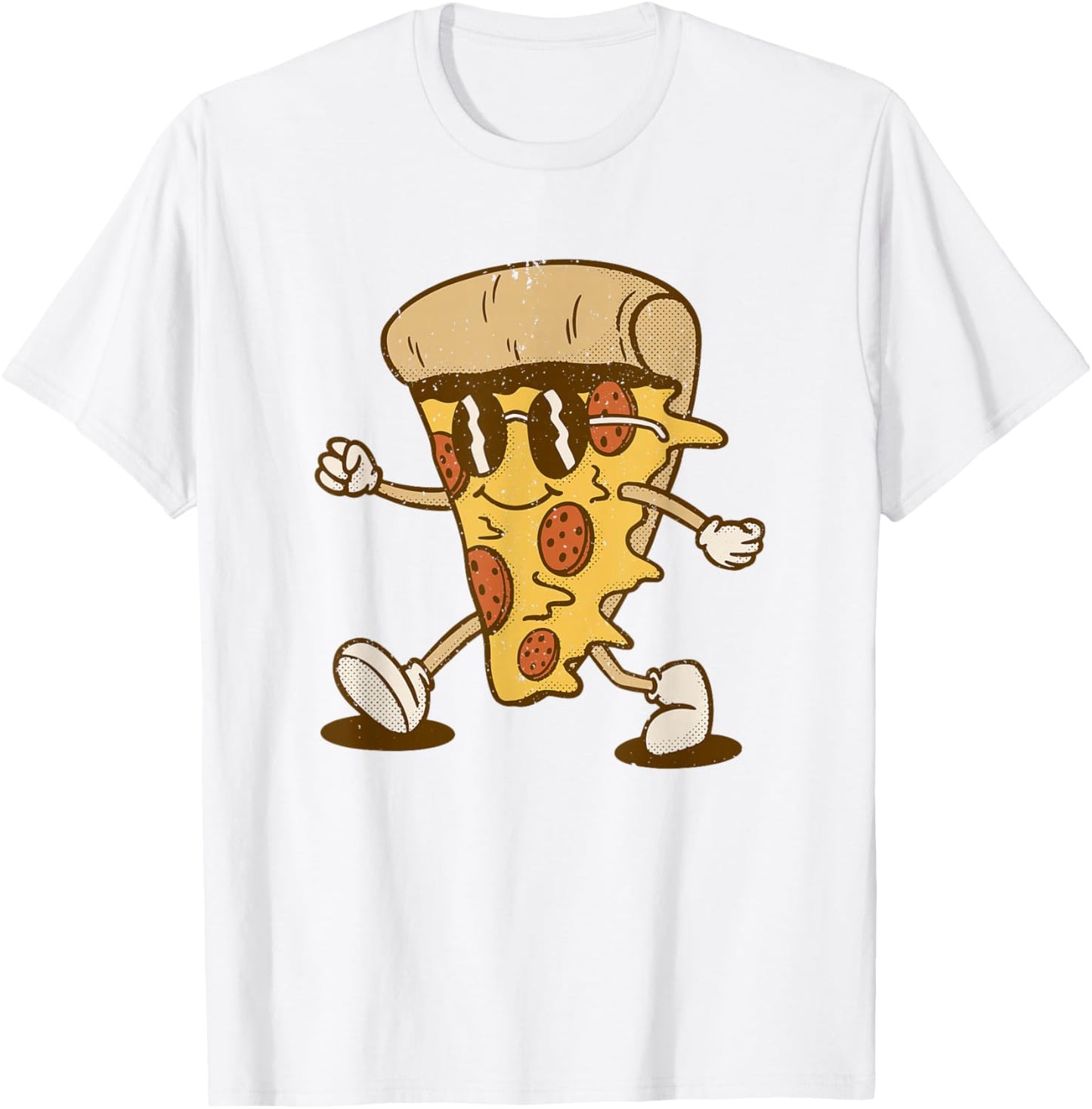 Cool Pizza Slice Funny Food Lovers Kids Men and Women T-Shirt - T-Shirt | White