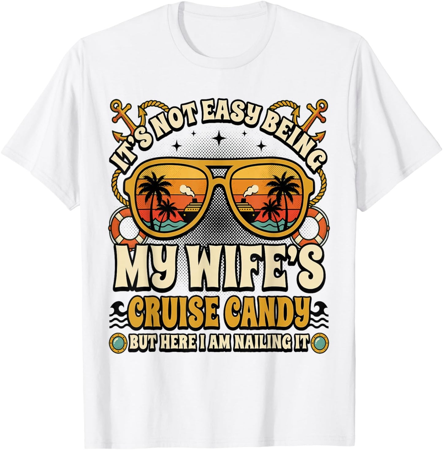 Matching Cruise Couples Candy Husband and Wife T-Shirt - T-Shirt | White