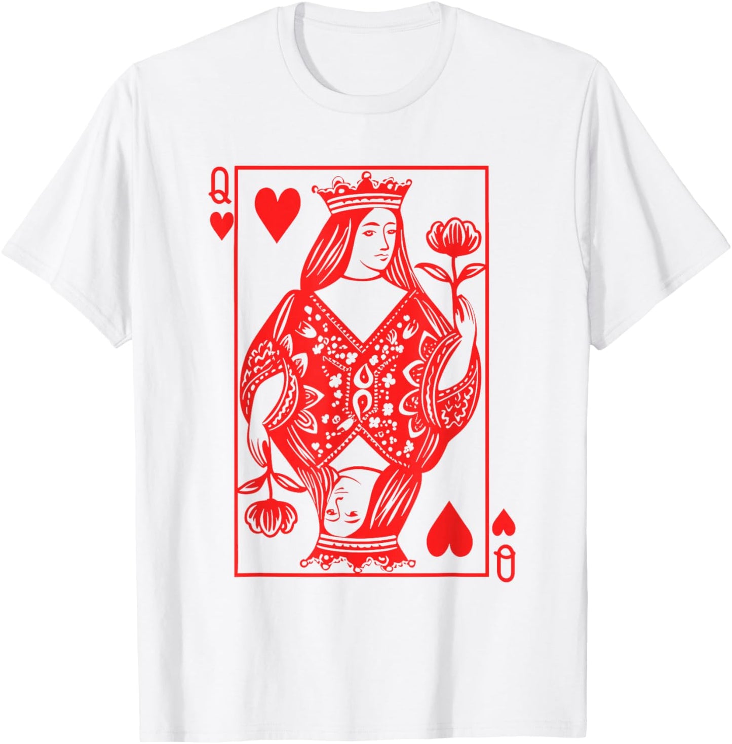 Queen of Hearts Girl Valentine Toddler Girls Valentine's Day T-Shirt - T-Shirt | White