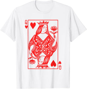 Queen of Hearts Girl Valentine Toddler Girls Valentine's Day T-Shirt - T-Shirt | White