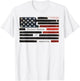 Censored Documents USA Flag Democracy Redacted Files Style T-Shirt - T-Shirt | White