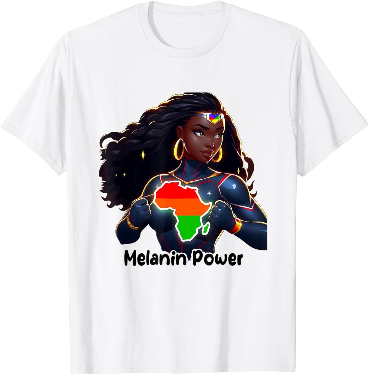 Black History Month Melanin Queen Strong Black Woman Pride T-Shirt - T-Shirt | White