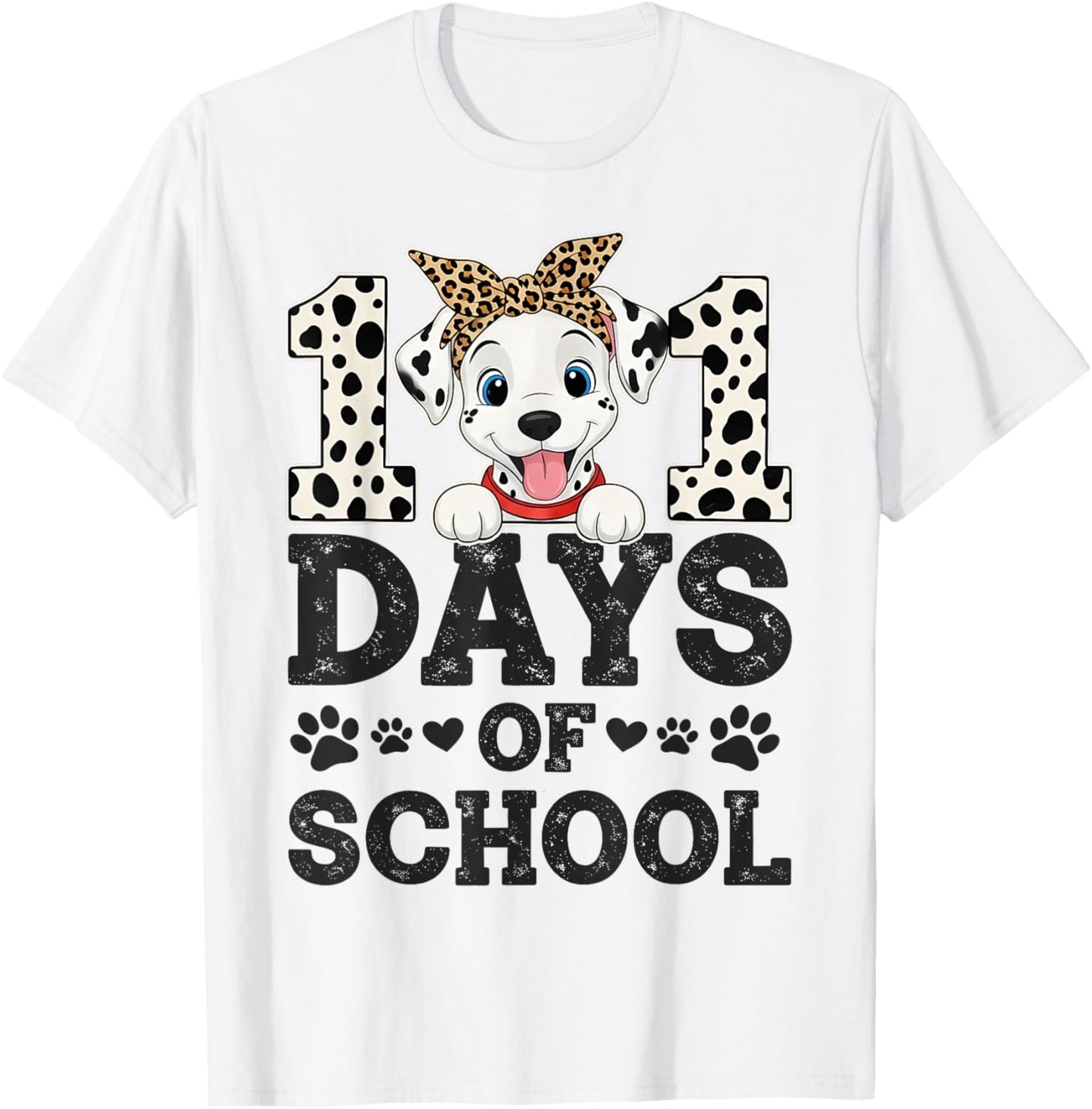 Happy 101 Days of School Funny Student Teacher Kids T-Shirt - T-Shirt | White