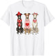 Cute Greyhound Valentine Dog T-Shirt - T-Shirt | White