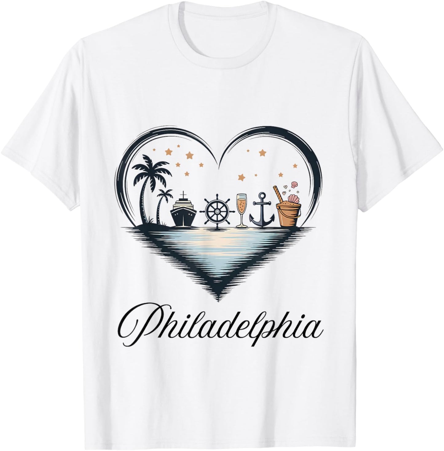 Girls Trip Cruise Vacation Travel Philadelphia T-Shirt - T-Shirt | White