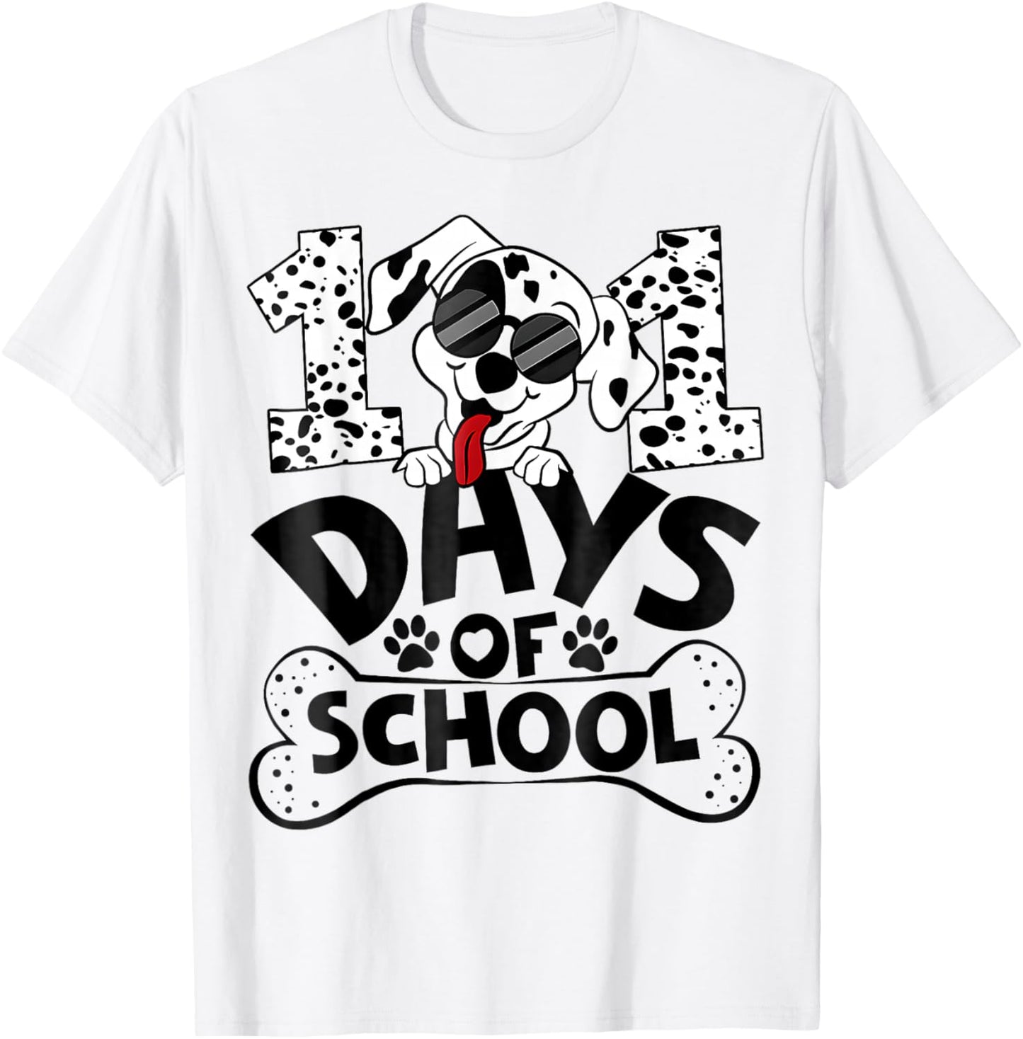 100 Days of School Dalmatian Dog Boy Kid 100th Day of School T-Shirt - T-Shirt | White