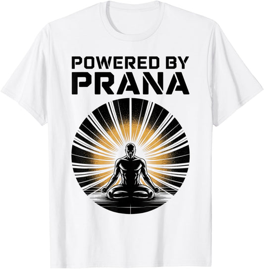 Powered by Prana Yoga Meditation Shirt T-Shirt - T-Shirt | White