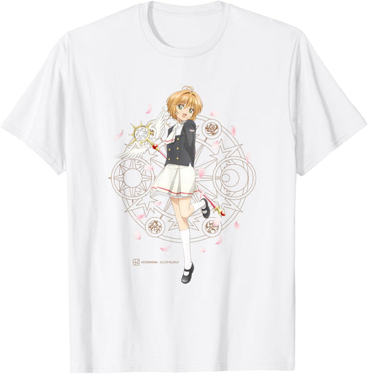 Cardcaptor Sakura: Clear Card - “Sakura in School Uniform A” T-Shirt - T-Shirt | White