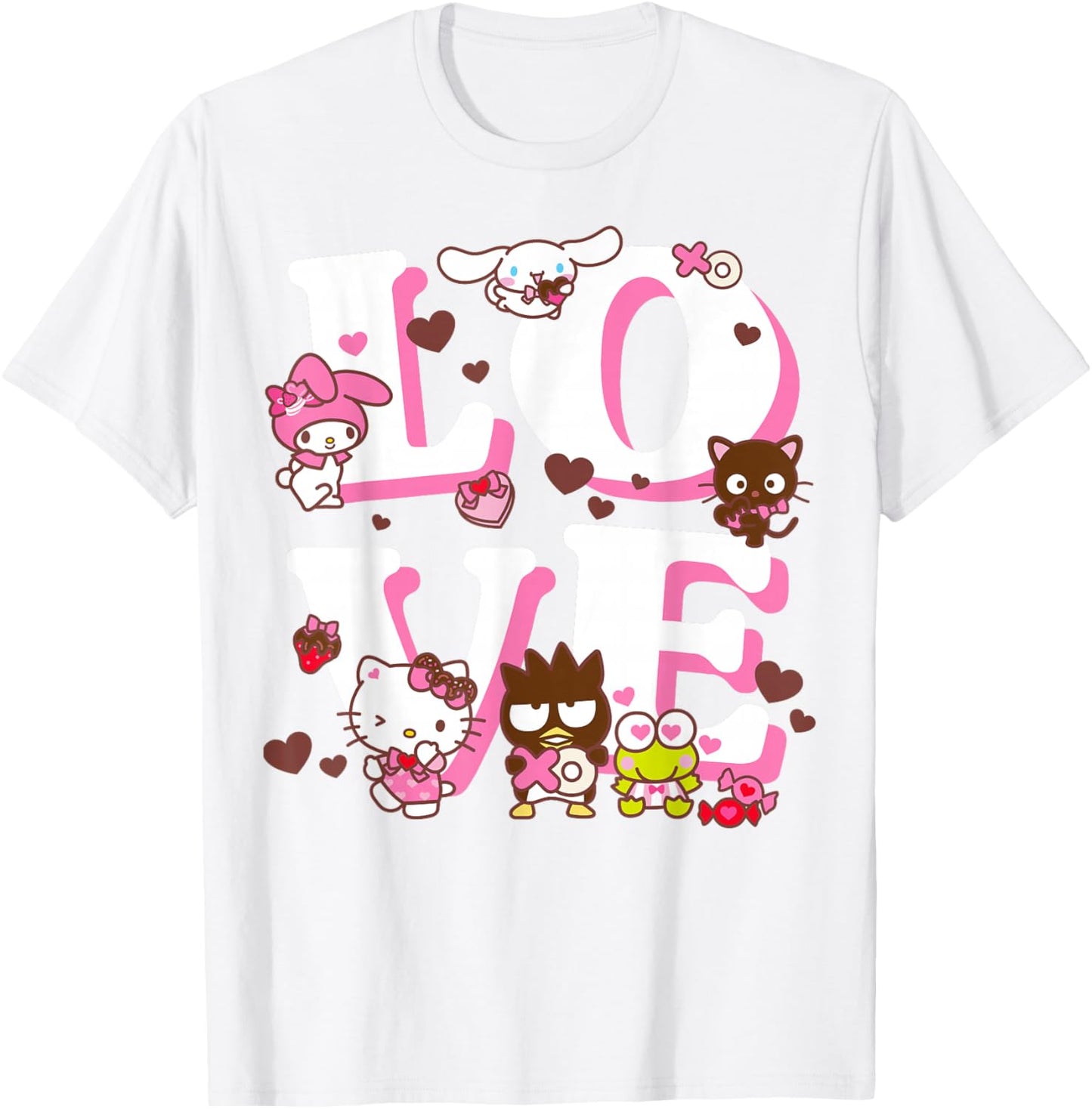 Hello Kitty Valentine's Day Love Cute Sanrio Friends T-Shirt - T-Shirt | White