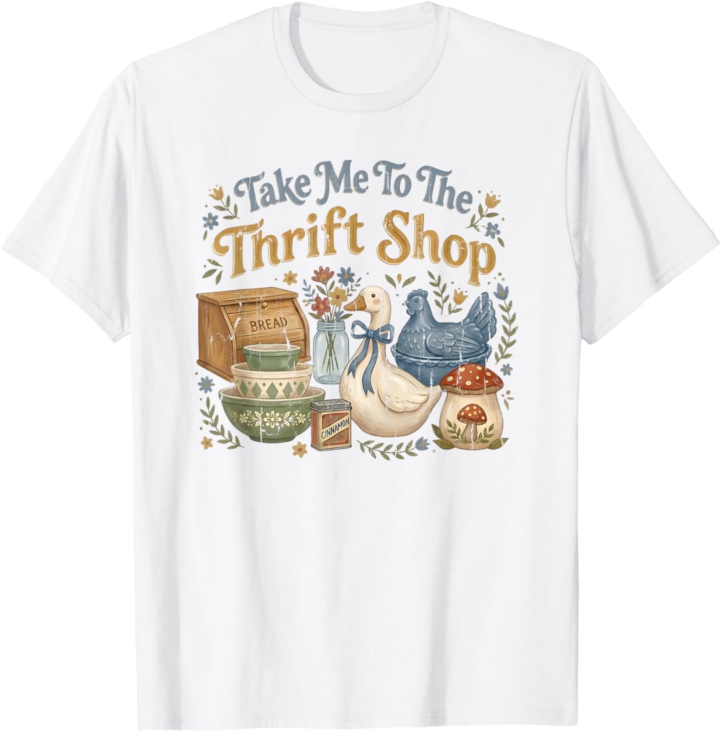 Take Me to The Thrift Shop, Take Me Thrifting T-Shirt - T-Shirt | White