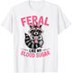 Feral Like My Blood Sugar Raccoon Donuts Diabetes Awareness T-Shirt - T-Shirt | White