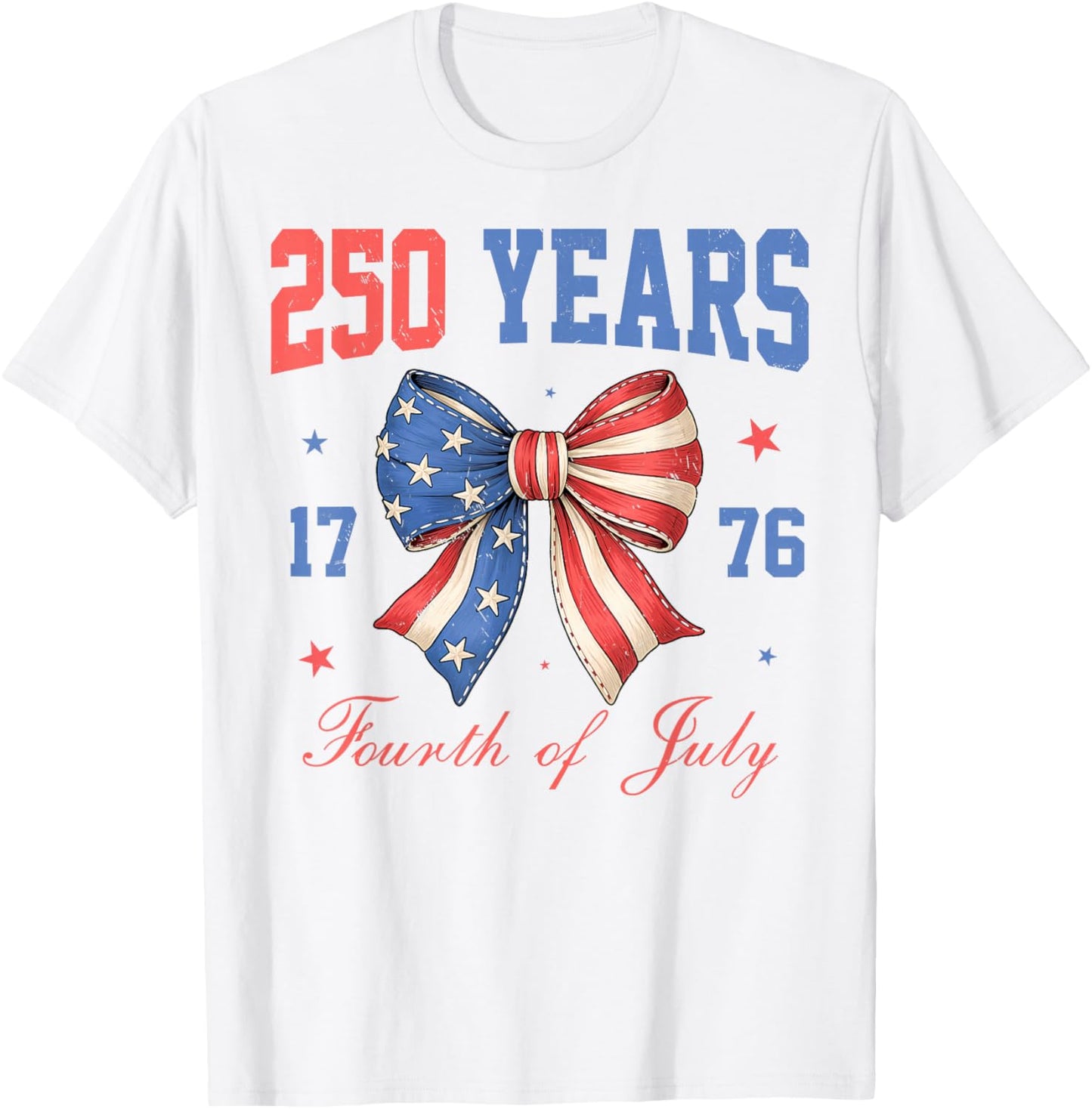 USA 250th Birthday 1776 2026 Women Adult 4th of July T-Shirt - T-Shirt | White