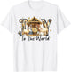 Joy to The World Coquette Bow Christmas Nativity Christian T-Shirt - T-Shirt | White