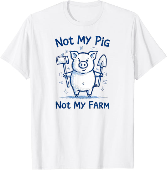 Cute Pig Gifts for Hog Lovers Funny Farm Animal Swine Squad T-Shirt - T-Shirt | White