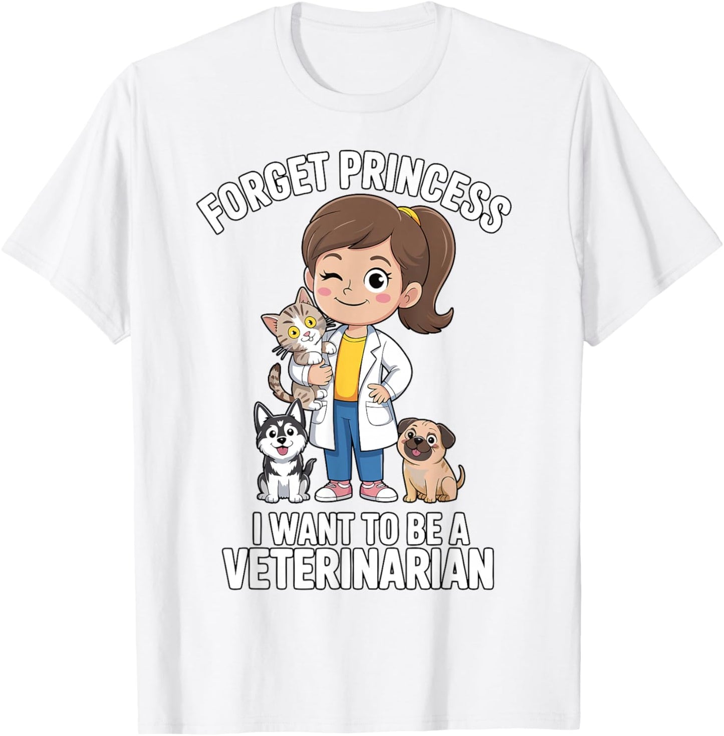 Future Veterinarian Girl Vet Tech Animal Clinic T-Shirt - T-Shirt | White