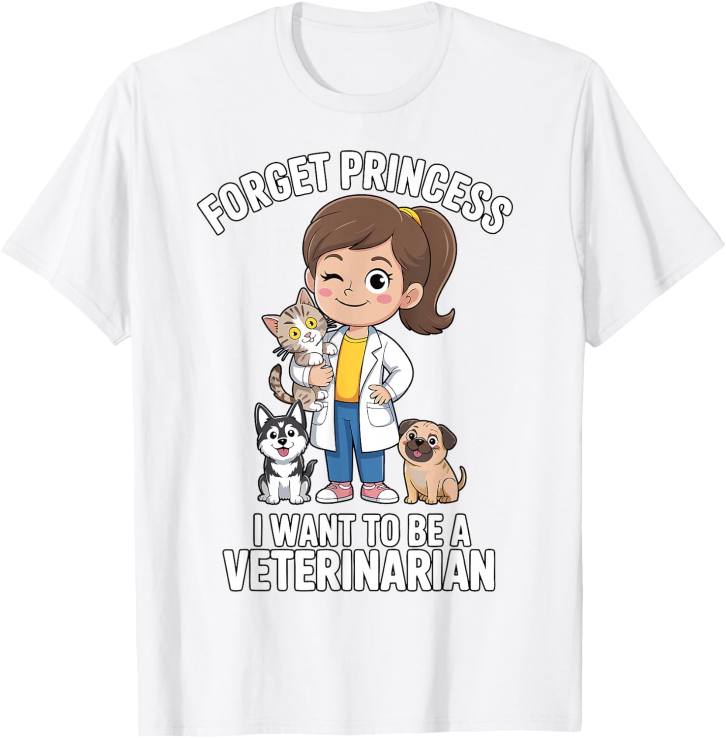 Future Veterinarian Girl Vet Tech Animal Clinic T-Shirt - T-Shirt | White