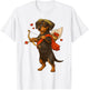 Valentine's Dachshund Cupid for Weiner Dog Lover T-Shirt - T-Shirt | White