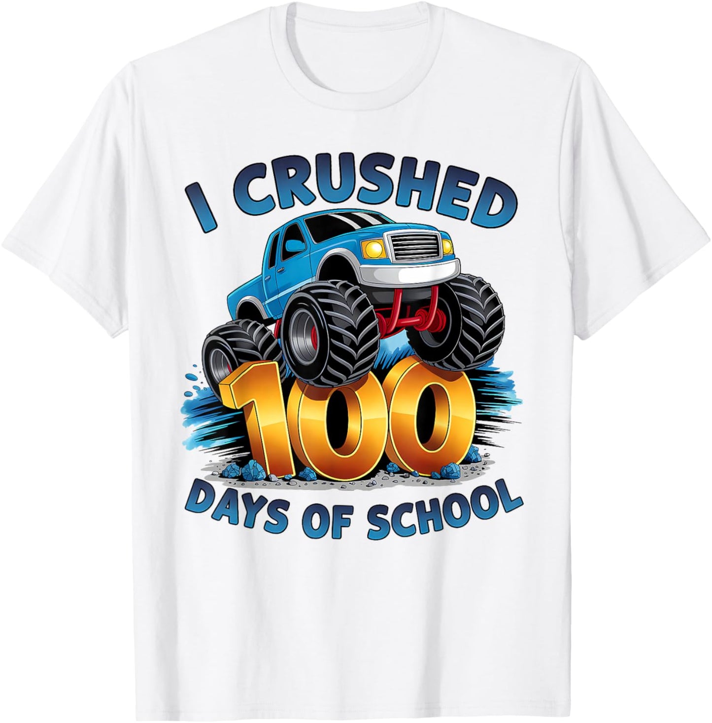 I Crushed 100 Days of School Boys Kids 100th Day of School T-Shirt - T-Shirt | White