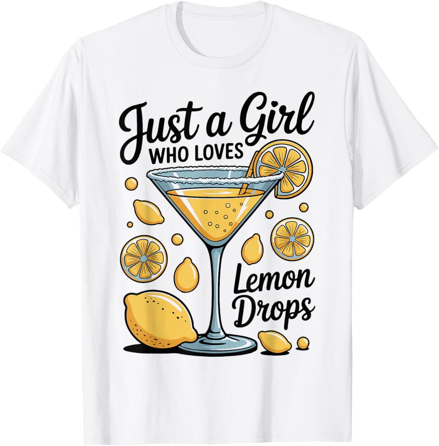 Martini Drinker Lemon Drop Cocktail Drinks T-Shirt - T-Shirt | White