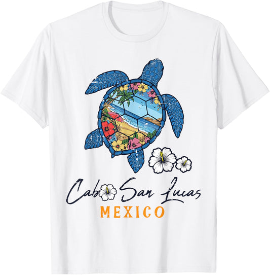Turtle Cabo San Lucas Mexico Vacation Summer Men Women Kids T-Shirt - T-Shirt | White