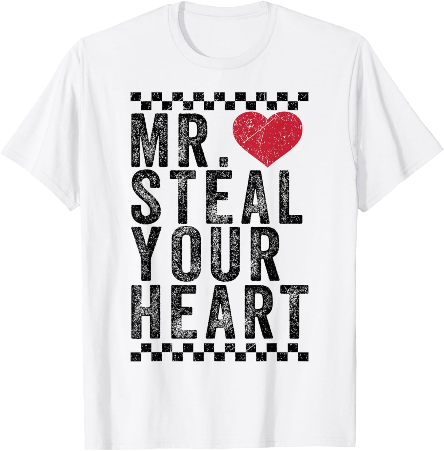 Funny Valentines Day Mr. Steal Your Heart Toddler Kids Boys T-Shirt - T-Shirt | White