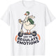 Off to Regulate Emotions Funny Goose on Scooter Therapy Meme T-Shirt - T-Shirt | White