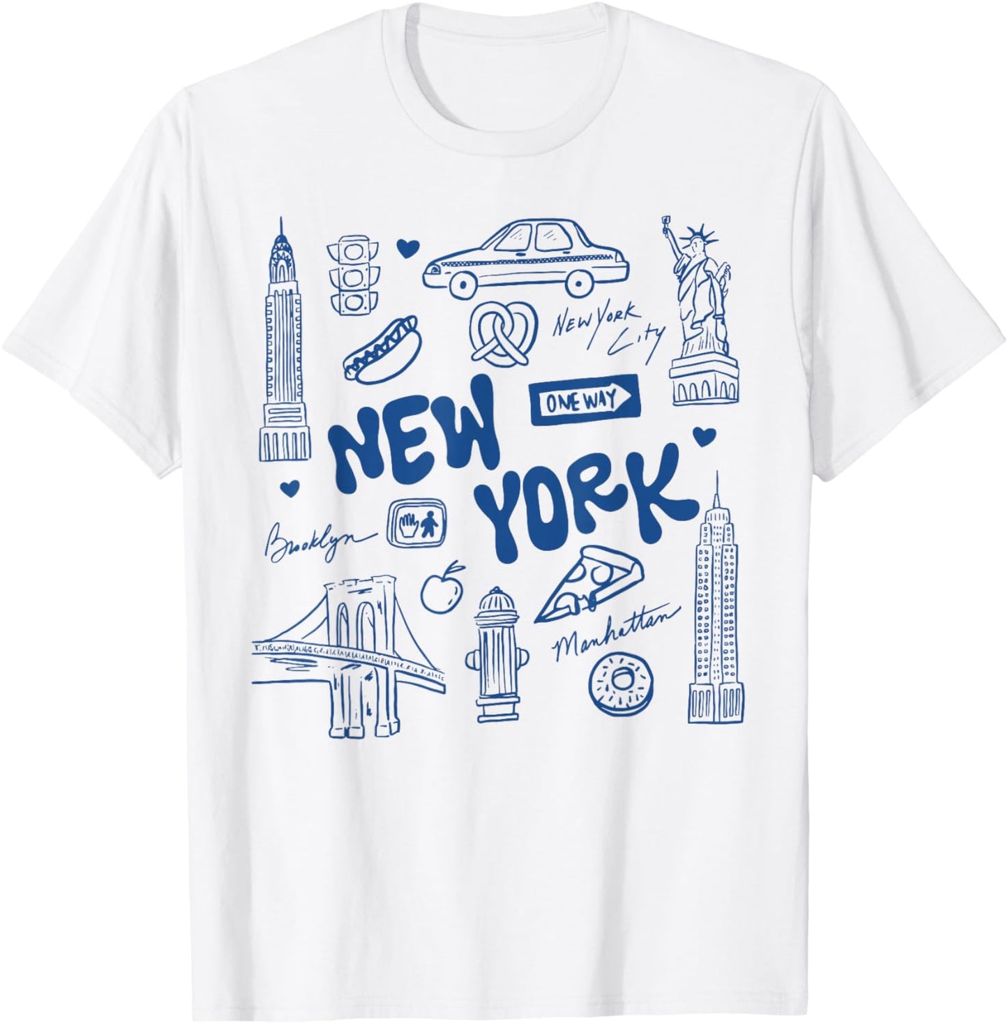 New York City Aesthetic Travel Vacation T-Shirt - T-Shirt | White