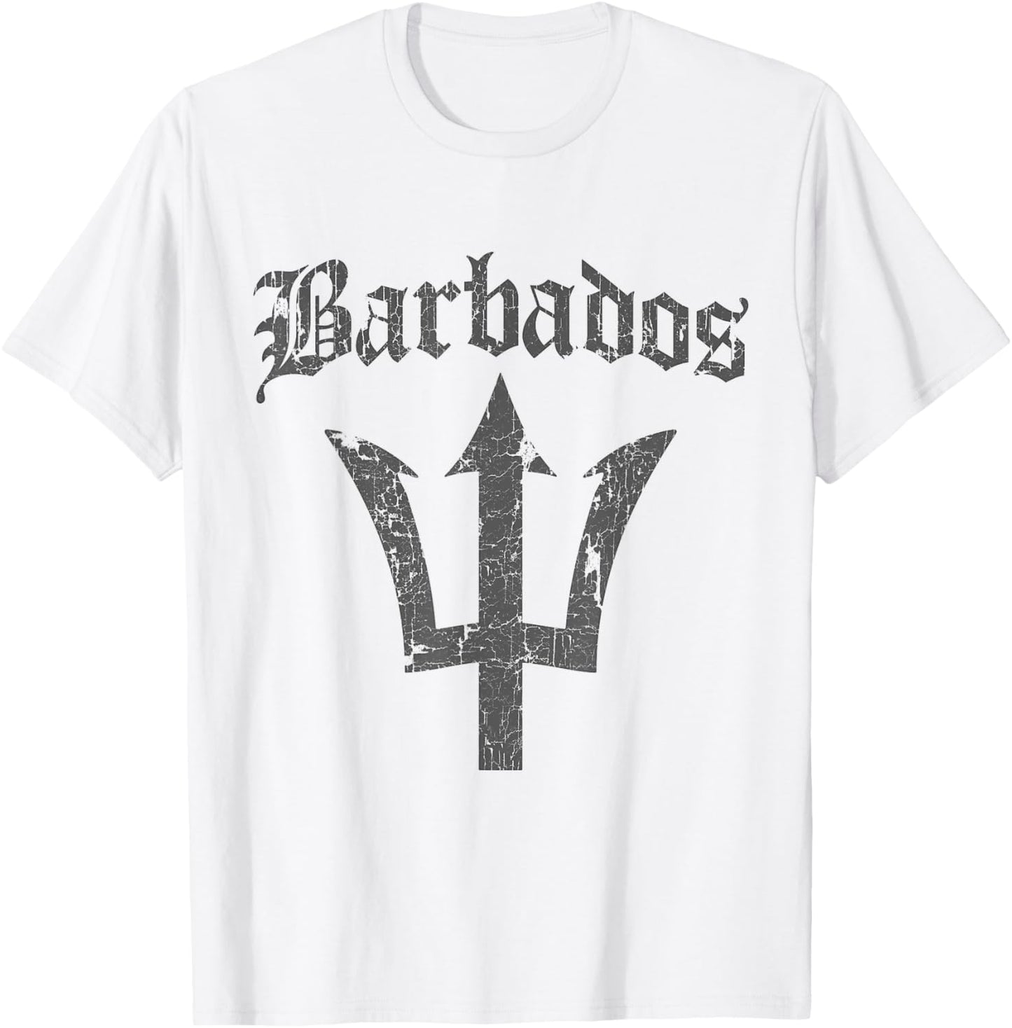 Vintage Barbadian Flag Barbados T-Shirt - T-Shirt | White
