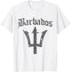 Vintage Barbadian Flag Barbados T-Shirt - T-Shirt | White