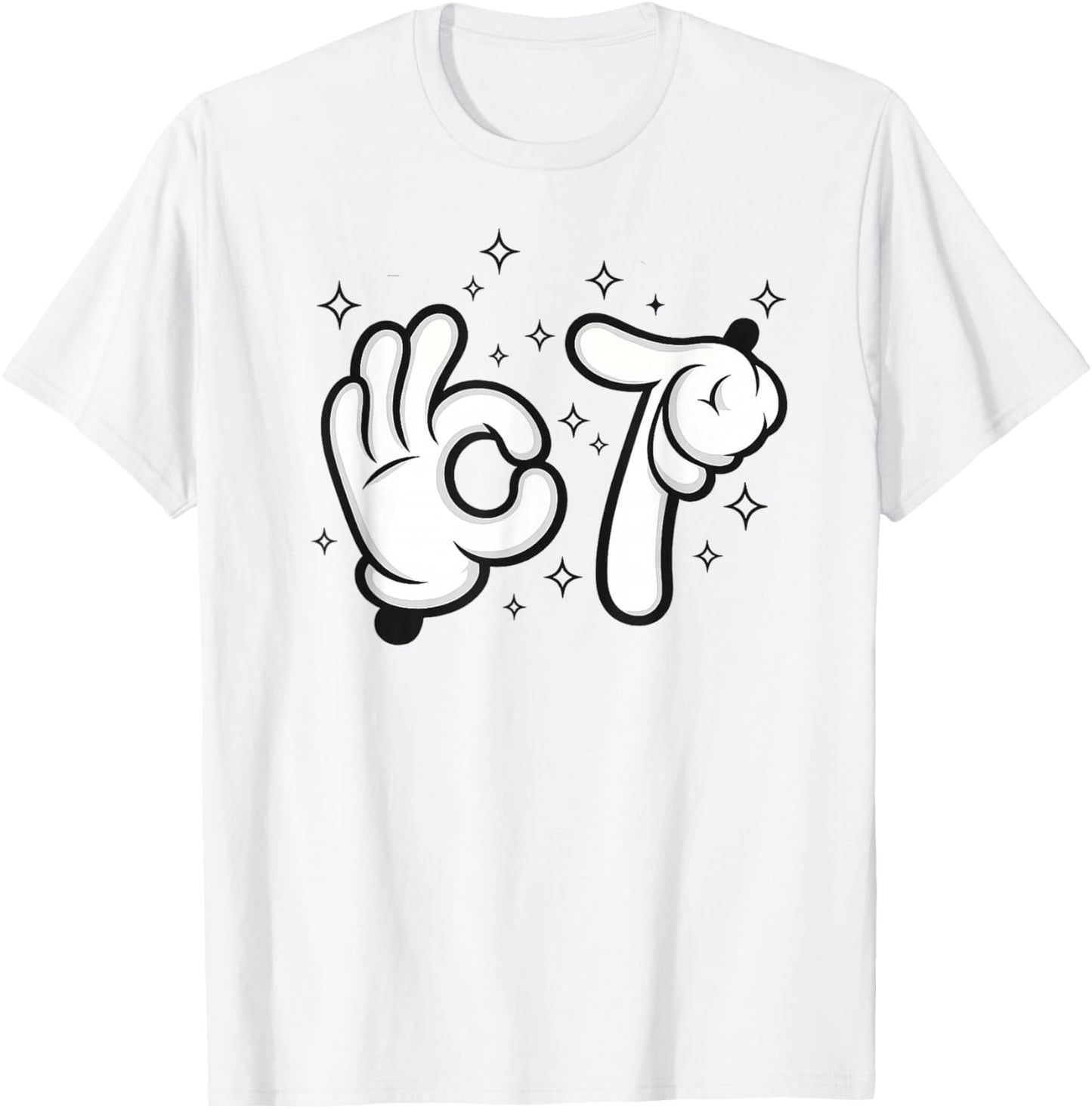 Six Seven Mouse Kids 67 Boys Youth 6-7 Meme Hands Funny T-Shirt - T-Shirt | White