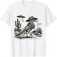 Smoking Roadrunner UFO Desert Sarcastic Nature Humor T-Shirt - T-Shirt | White