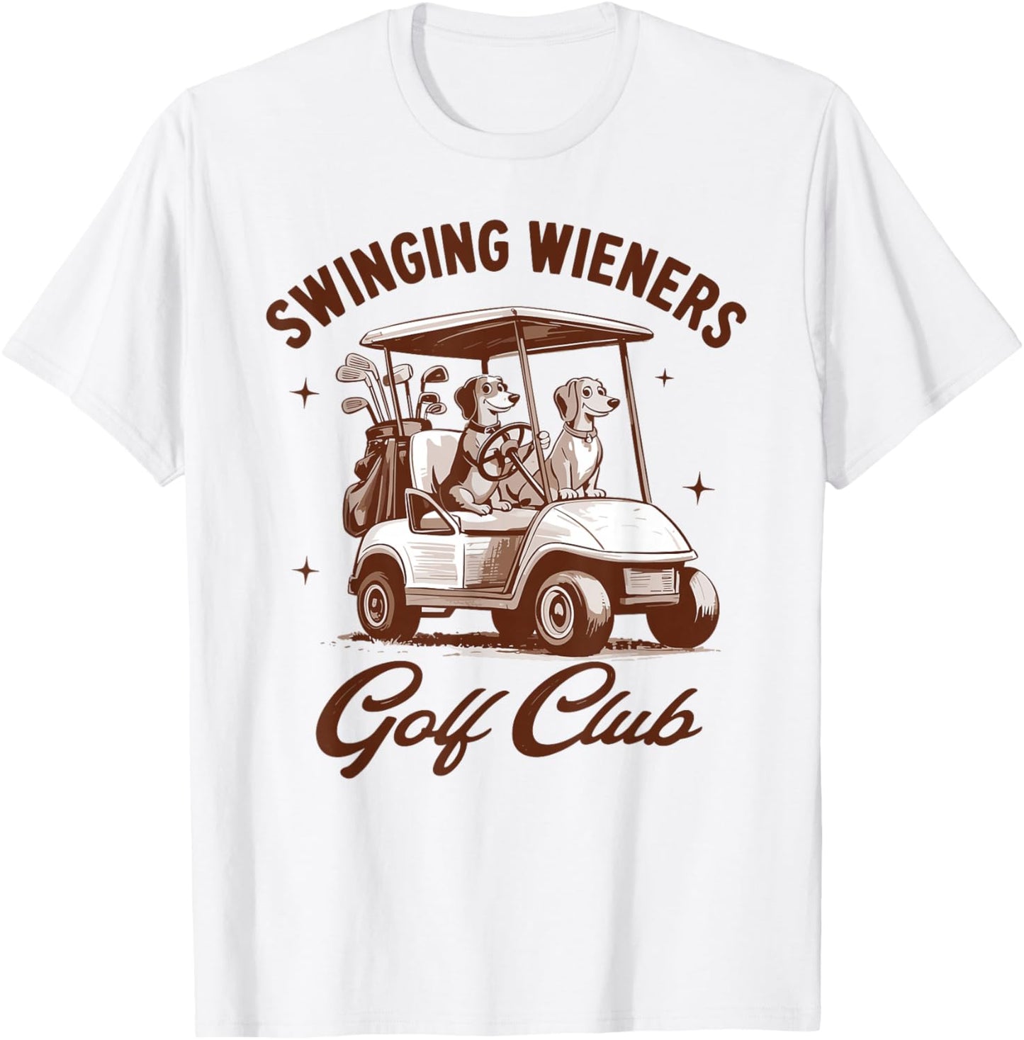 Swinging Wieners Funny Dachshund Golf Humor T-Shirt - T-Shirt | White
