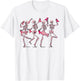 Pink Ribbon Breast Cancer Dancing Skeleton Women Men Kids T-Shirt - T-Shirt | White