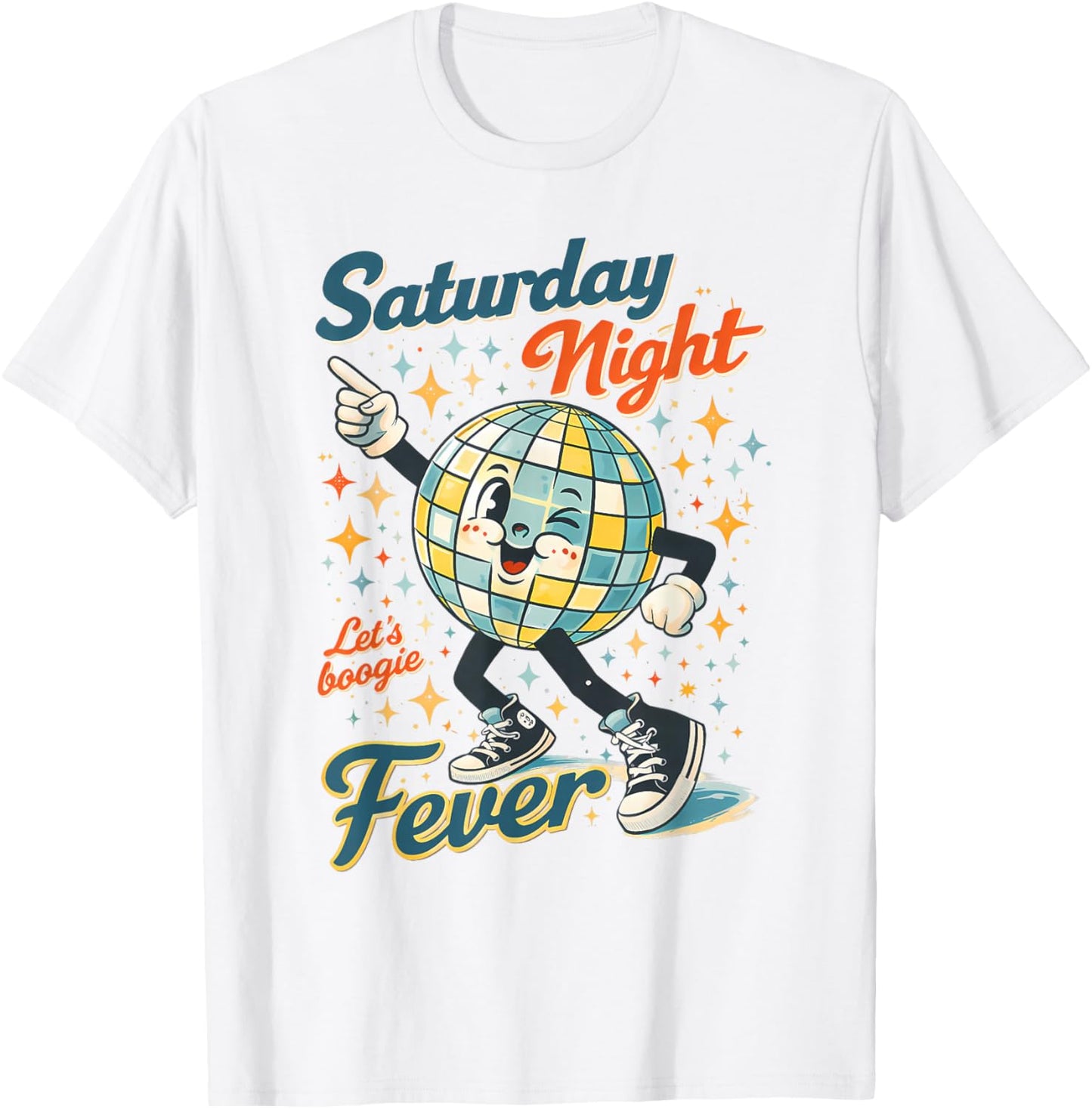 Disco Party Birthday Dancing Queen Saturday Night A Fever T-Shirt - T-Shirt | White