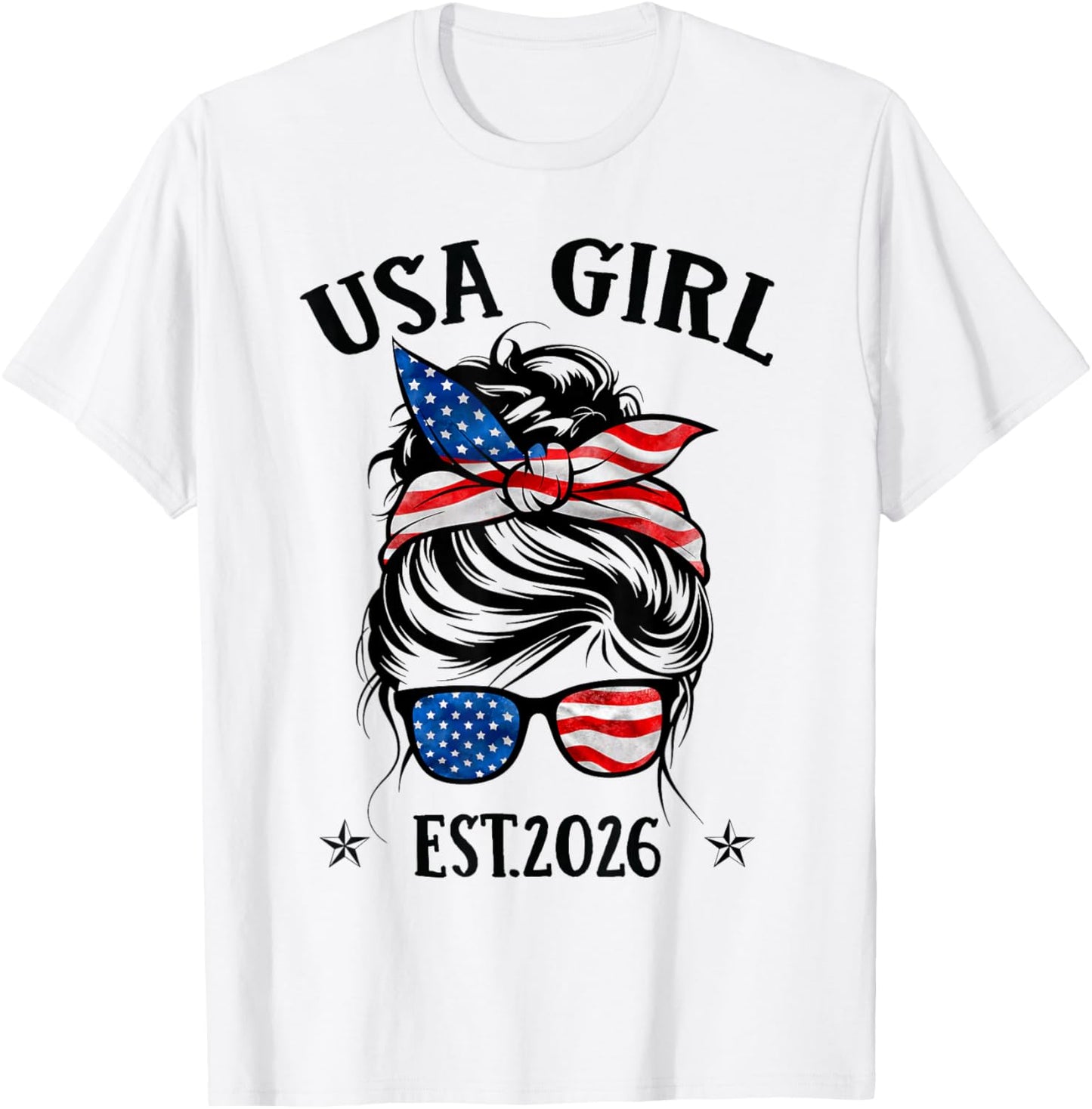 US Citizen Est 2026 New Citizenship American USA Girl 2026 T-Shirt - T-Shirt | White