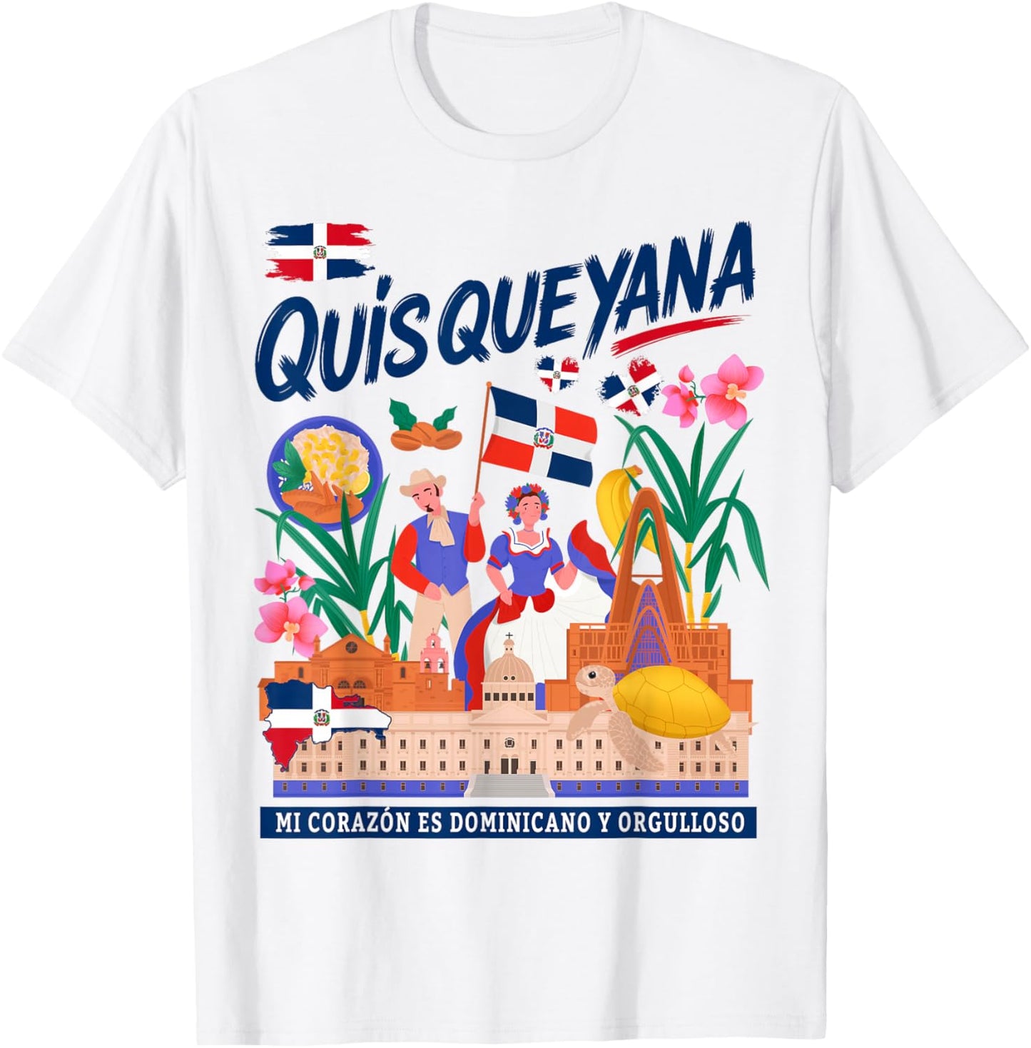 Dominican Flag Idea Women República Dominicana Quisqueyana T-Shirt - T-Shirt | White