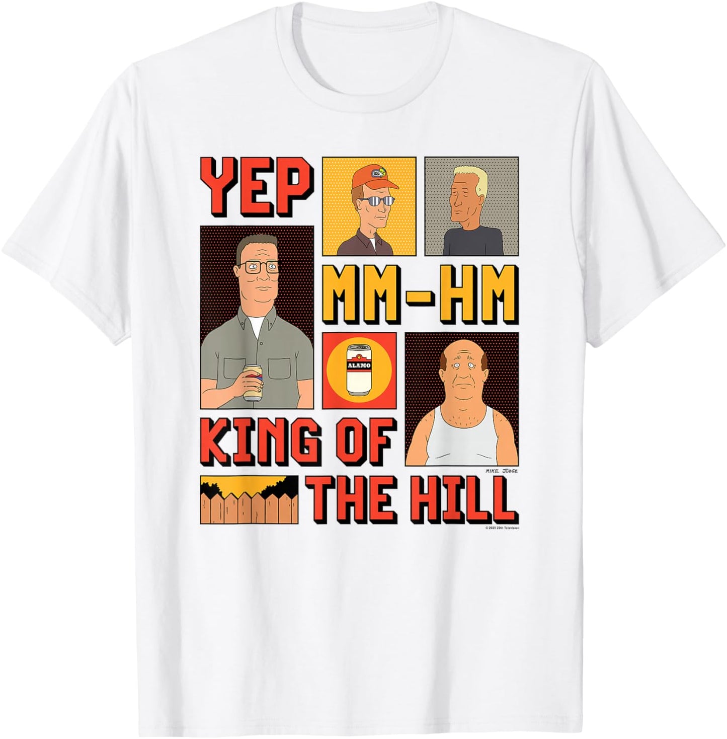 King of The Hill Hank Dale Bill and Boomhauer Panels Poster T-Shirt - T-Shirt | White