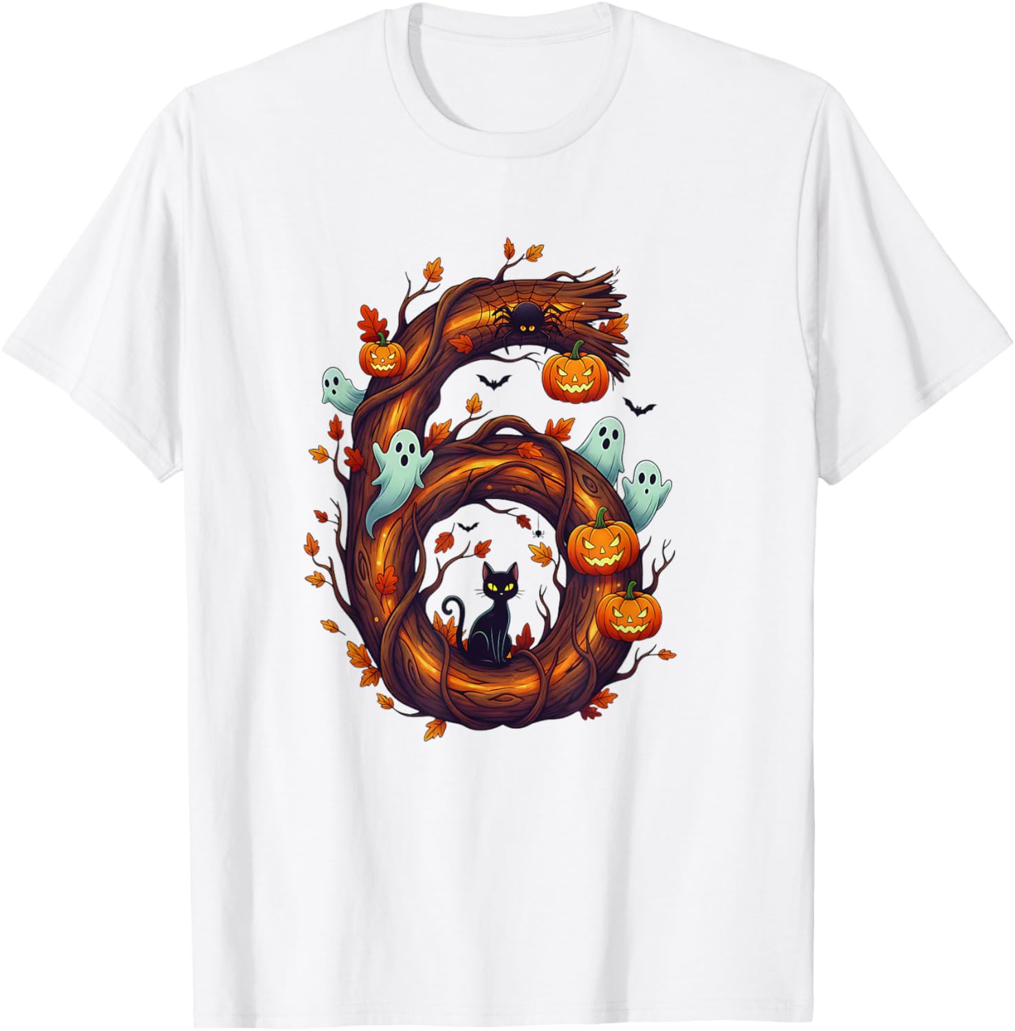 Number 7 67 Meme Halloween Pumpkin Costume Matching Group T-Shirt - T-Shirt | White