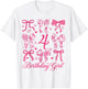 Cute It's My 4 Bday Coquette Bow 4th Birthday Girls T-Shirt - T-Shirt | White