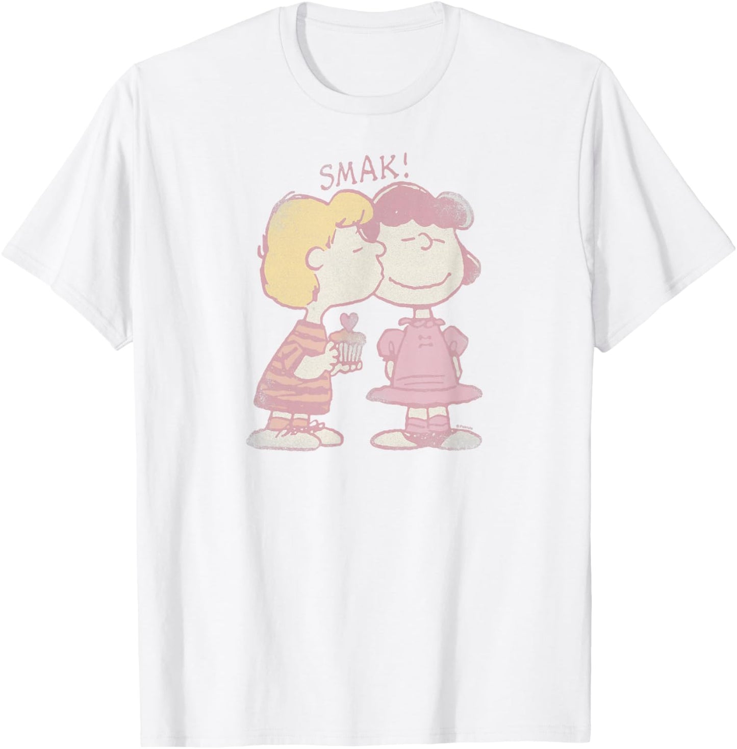 Schroeder & Lucy Valentine's Day Kiss T-Shirt - T-Shirt | White
