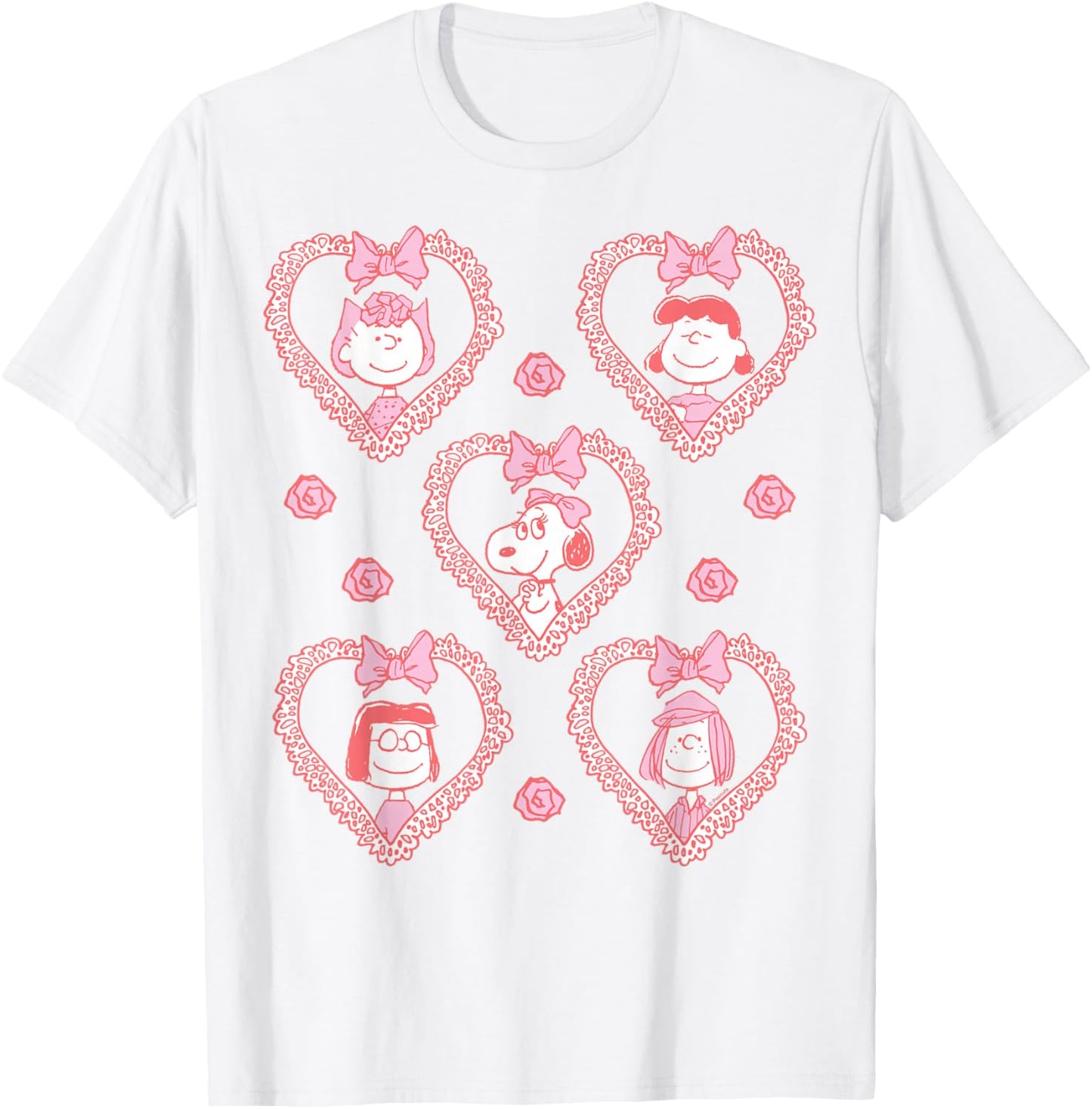 Coquette Hearts Snoopy and Friends T-Shirt - T-Shirt | White