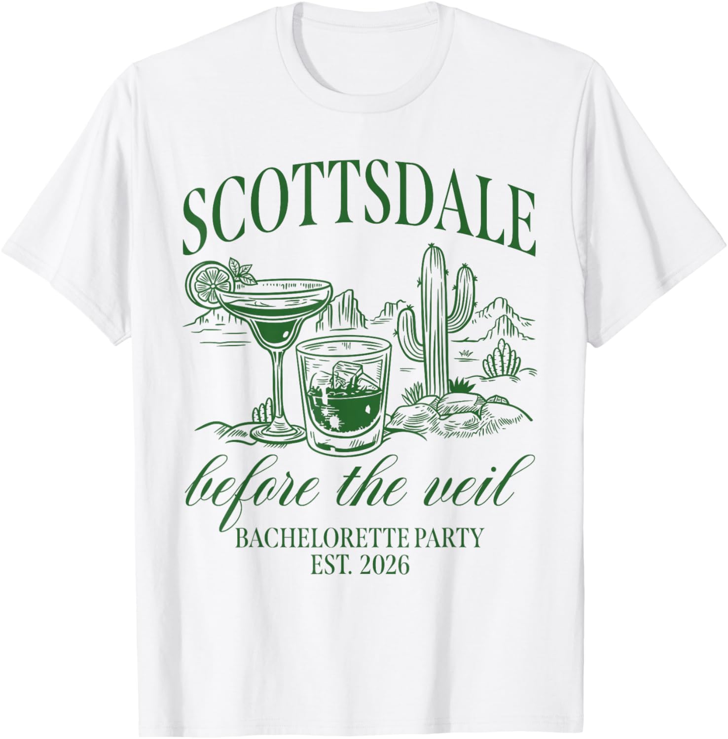 Scottsdale Before The Veil Bachelorette Party Est 2026 T-Shirt - T-Shirt | White