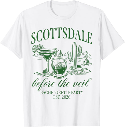 Scottsdale Before The Veil Bachelorette Party Est 2026 T-Shirt - T-Shirt | White